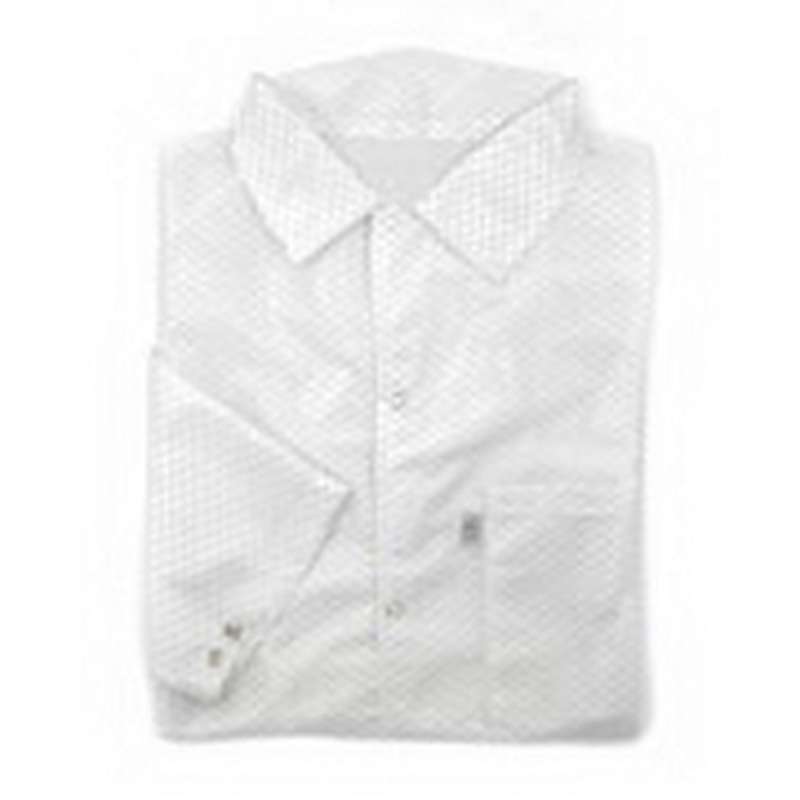 ESD-Safe Lightweight Smock with Snap Cuffs, White, Small